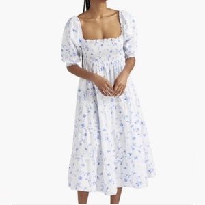Hill House blue botanical nelsi nap dress small